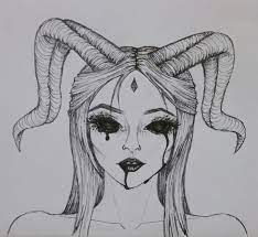 Как нарисовать демона девушку