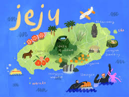 A volcano 1,950 metres (6,400 ft) high and the highest mountain in south korea. Illustrated Map Jeju Island By Cindy Kang On Dribbble