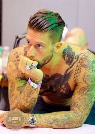 Mike boyd tattoos, electric abstract colour tattooing in london. 25 Tattooed Guys With Amazing Hairstyles Mens Hairstyles Hair Styles Haircuts For Men