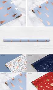 Gift Wrapping Paper Mockup Set Wrapping Paper Design Paper Mockup Gift Wrapping Paper
