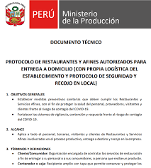 Tu punto de encuentro con más de 120 comercios, cadenas y servicios para toda la comunidad en el oeste de puerto rico. Aprobado Protocolo Sanitario Operacion Del Servicio Delivery En Restaurantes Hotel Peru News Por Javier Baz