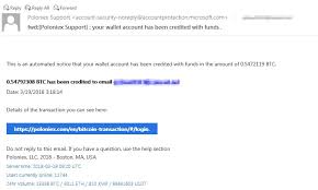 They then threaten to release these videos to the rest of the web if you don't buy some bitcoin and transfer it into their account. Warning Scam Email About Your Poloniex Account Bitcoin