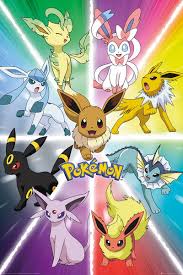 Pokemon poster farbig kostenlos zum ausdrucken / 57 einzigartig ausmalbilder pokemon zum drucken sammlung. Pokemon Eevee Evolution Poster Plakat Kaufen Bei Europosters