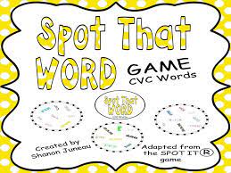 Spot That Word Game Cvc Practice Cvc Words Sounding Out Words Education And Literacy