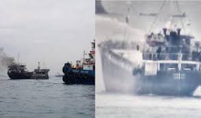 Kadiv humas mabes polri irjen pol setyo wasisto mengatakan, lima pekerja tewas dan satu terluka parah. Kapal Terbakar 5 Kru Berhasil Diselamatkan