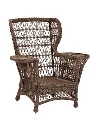 Faux Wicker Armchair With Pocket For Books Gardener S Supply Wicker Armchair Wicker Furniture Wicker