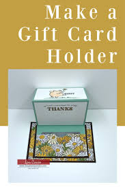 Use double stick tape to adhere the envelope to your card. How To Make A Gift Card Holder With A Fancy Fold Lisa S Stamp Studio Birthday Gift Card Holder Gift Cards Money Gift Card Holder
