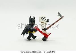 Selangor Malaysia May 21 2017 Lego Batman And Lego Storm Trooper Taking Photo On Trolley Wheels Isolated On White Background Le Selangor Photo Lego Batman
