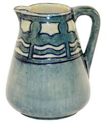 как из глины делают вазы кувшины и другие предметы Newcomb College Pottery 1905 Carved And Painted Trees Pitcher Urquhart Keramika