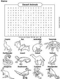 Desert animal coloring pages ccoloringsheets desert. Desert Animals Activity Word Search Worksheet By Science Spot Tpt