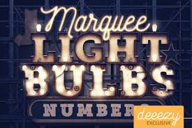 Free Download Vintage Marquee Light Bulb Numbers