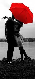 Black And White Pictures With Red Umbrella Black And White Couple With Red Umbrella Kissing Blackandwhitecouplespics Black And White Couples Red Umbrella Umbrella