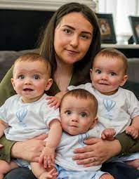 More commonly, two eggs are fertilized and then one splits, resulting in triplets. Miracle Identical Triplets Beat 200 000 000 1 Odds But Mum Has No Trouble Telling Them Apart Mirror Online