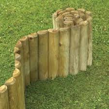Decorative garden bricks are another excellent way to refresh your outside space. Wickes Half Log Timber Border Edging Roll 150 X 1800 Mm Wickes Co Uk Garden Borders Cheap Raised Garden Beds Stone Walls Garden
