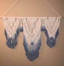 Large macrame american flag with 50 stars and 13 stripes. Knots Krafts