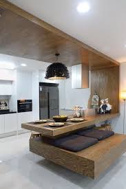 Seated Dining Criss Leg Sitting Breakfast Bar Minimalist Ev Minimalist Dekor Luks Mutfaklar