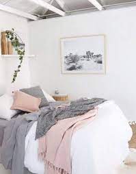 Pink White And Grey Girl S Bedroom Pastel Bedroom Decor Inspiration Small Bedroom Ideas Bed Pink And Grey Room Pink Bedroom Decor Bedroom Decor Inspiration
