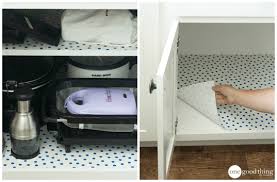 kitchen with diy shelf liners