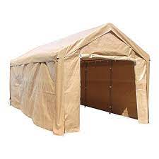 Aleko Cp1020be 10 X 20 Heavy Duty Outdoor Canopy Carport Tent Beige Color Read More Reviews Of The Product Carport Tent Carport Canopy Outdoor Storage Tent