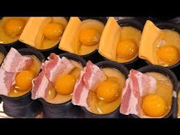 Egg Bread With Bacon Korean Street Food Videos Food Korean Street Food Street Food