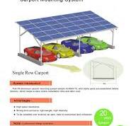 Carport solar mounting systems, kits and structure for solar ...