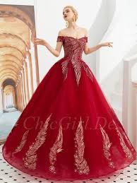 Die farbe isr sehr wunderbar und lieferung ist auch sehr schnell !!! Duchesse Brautkleid Ballkleid Lang Rot Tull Spitze Carmen Ausschnitt