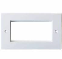 Quad 4x Gang EURO Module Modular Wall Face Plate Frame Cable