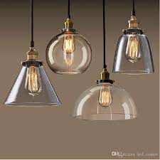 New Vintage Clear Glass Pendant Light Copper Hanging Lamps E27 110 220v Light Bulbs For Home Decor Restaurant Luminarias Abajour From Led Centre 86 46 Dhgat Glass Ceiling Lamps Vintage Pendant Lighting Glass Pendant Lamp