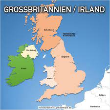 Die gps karte für garmin wird als digitaler sofort download geliefert höhenlinien auf der karte sind im 10 meter abstand vorhanden. Powerpoint Karte Grossbritannien Irland Mit Provinzen Vektordaten Grebemaps B2b Kartenshop