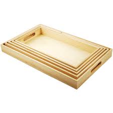 Maybe you would like to learn more about one of these? Multicraft Imports Paintable Wooden Trays W Handles 5 Piece Set Walmart Com Walmart Com