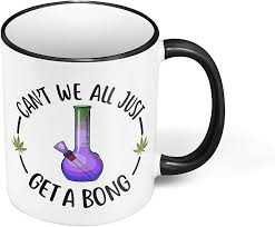 When you're ready to smoke, simply unsnap the bottom and slide the bong down and it will telescope out from the coffee mug, then. Amazon Com Can T We All Just Get A Bong 11 Ounce Coffee Mug Stoner Gifts Pot Gifts Funny Gift For Smoker Funny Weed Gifts Marijuana Gift Weed Smoker Gift Funny Stoner Mug