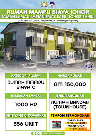 Tempoh sah pendaftaran rumah mampu milik adalah setahun dari tarikh pendaftaran. Sukj Bahagian Perumahan Makluman Berikut Adalah Rumah Mampu Biaya Johor Jenis C Yang Terkini Pemohon Boleh Membuat Semakan Maklumat Projek Di Portal Hartanah Https Erumah Johor Gov My Eperumahan Hartanah Index Htm Pendaftaran Permohonan Boleh