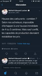 Des tableaux présentant les tarifs mensuel et annuel moyens sont également. Michel Edouard Leclerc A Twitter J En Etais Sur Marches Et Medias Sans Trop Verifier L Info Ont Surjoue La Crise Petroliere La Production Saoudienne Repart Derriere Les Nuages De Fumee Etats Producteurs