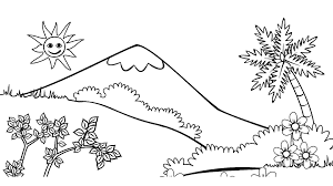 Untuk anak tk dan sd cara mewarnai pemandangan alam gunung dan hewan | ngajar warna ini sangat sederhana dan. Kumpulan Sketsa Mewarnai Gambar Pemandangan Alam Siap Download Kreasi Warna