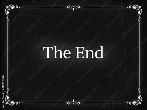 Photography Poster Silent movie cinema vintage border film end screen |  Wall Art | Abposters.com
