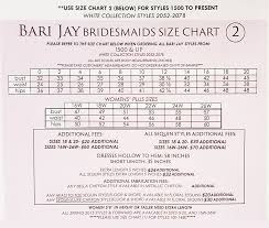 Barijay Size Charts Yris Bridal Design Studio