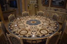 Onyx is a natural stone and color variations are to be expected. Luxury Furniture Custom Mother Of Pearl Boulle Round Dining Table