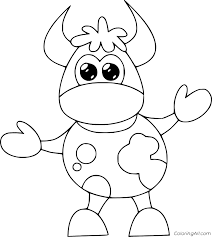 Coloring page mickey mouse clubhouse welcome. Cartoon Dairy Cow Welcome Coloring Page Coloringall