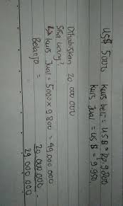 Seorang Wosatawan Asing Menukarkan Valuta Asingnya Sebanyak Us 5 000 Di Bank Sendiri Kurs Beli Us Brainly Co Id