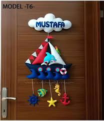 Erkek Cocuk Kapi Susu El Yapimi Keceden Bebek Odasi Susleri Kece Sus Denizci