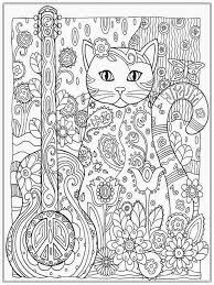 Advanced adult coloring pages on pinterest adult. Cat Coloring Pages For Adults Part 3