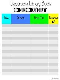 Library Book Checkout Form Keep Your Classroom Organized Bright Stripes Free Classroom Books Classroom Organization Classroom