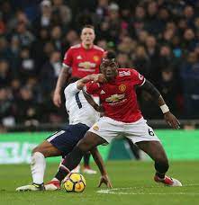 Paul Pogba Of Manchester United In Action With Mousa Dembele Of Tottenham Hotspur During The Premier League Match Betwee Manchester United Tottenham Manchester