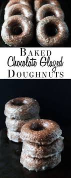 Easy Baked Glazed Chocolate Donuts Recette Recette Sans Cuisson Beignets Faits Maison Alimentation