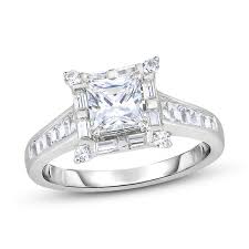 But the biggest mistake an engagement ring shopper could make, she says, is getting bogged down by the weight. 1 7 8 Ct T W Princess Cut Diamond Frame Engagement Ring In 14k White Gold Gordon S Jewelers