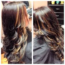 With peekaboo hair, this highlighting technique is ideal for women who are professional, yet want to be bold. Black Hair With Peekaboo Highlights Quaebella
