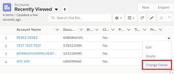 List View Is It Possible To Override Change Owner Button From Listview Items Menu Salesforce Stack Exchange
