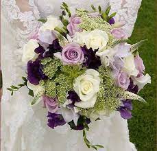White wedding bouquets wedding flower arrangements bride bouquets green wedding floral wedding wedding colors green and white wedding wedding greenery inspiration ideas for bridal bouquets from notedoccasions.com showing ideas for using all different types of greenery in. Sophisticated Wedding Bouquet With Lilac Purple And White Cream Blooms I Husi Bloma Flower Delivery Shop Iceland