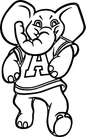Related Image Football Coloring Pages Alabama Elephant Elephant Coloring Page