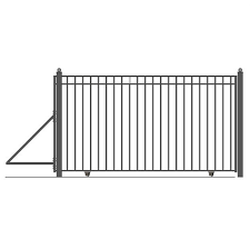 Architectural driveway gates are great way to establish a custom home's architectural identity. Steel Sliding Driveway Gate Madrid Style 25 X 6 Ft Aleko